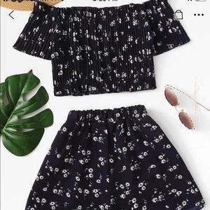 Set of short with crop top